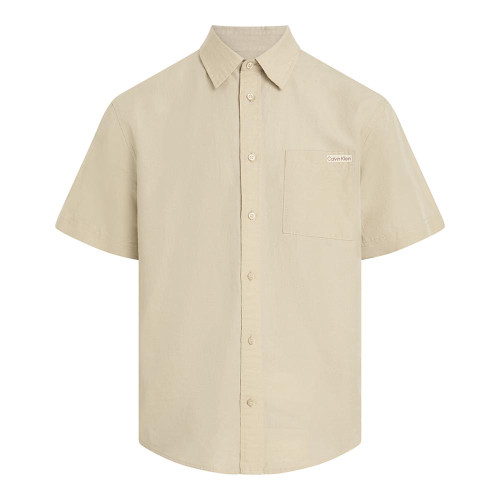 Calvin Klein Ανδρικό πουκάμισο Linen Cotton Short Sleeve Shirt